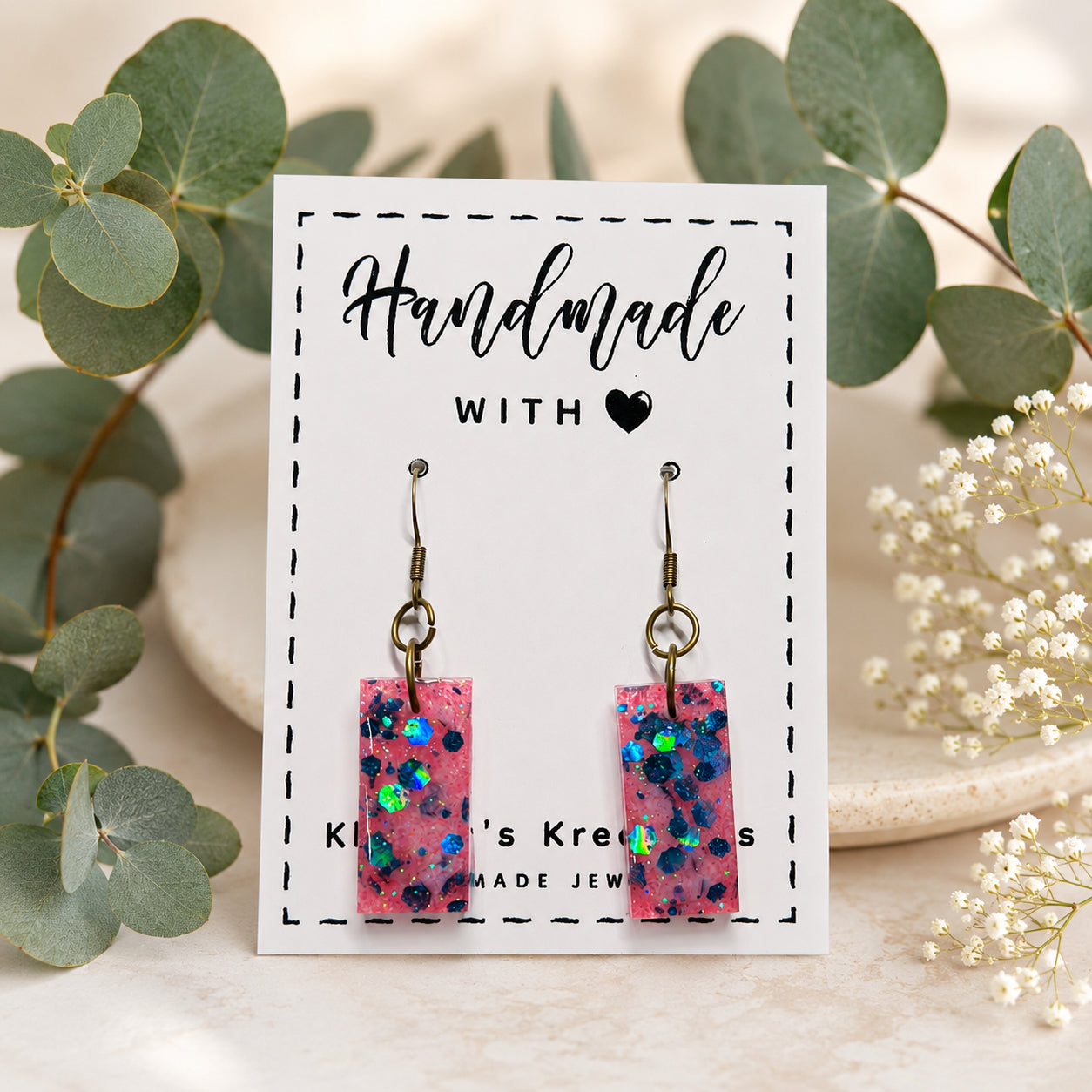 Cotton Candy Sparkle Earrings