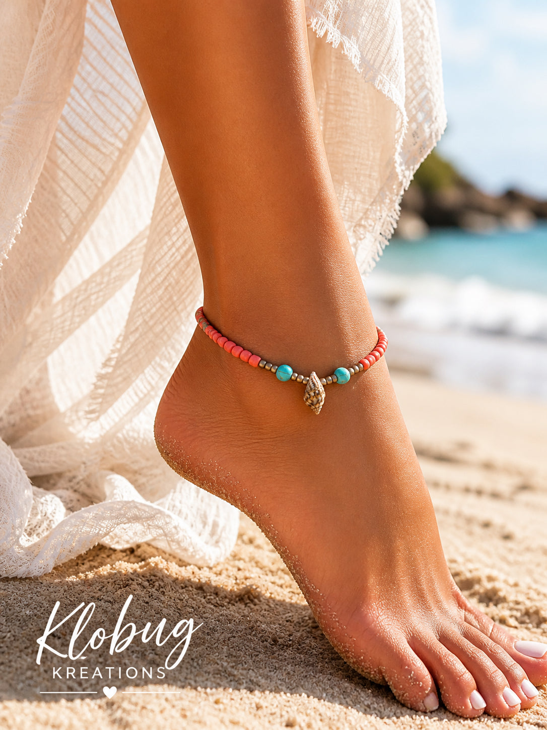 Seashell Anklet Bracelet (Stretchable)