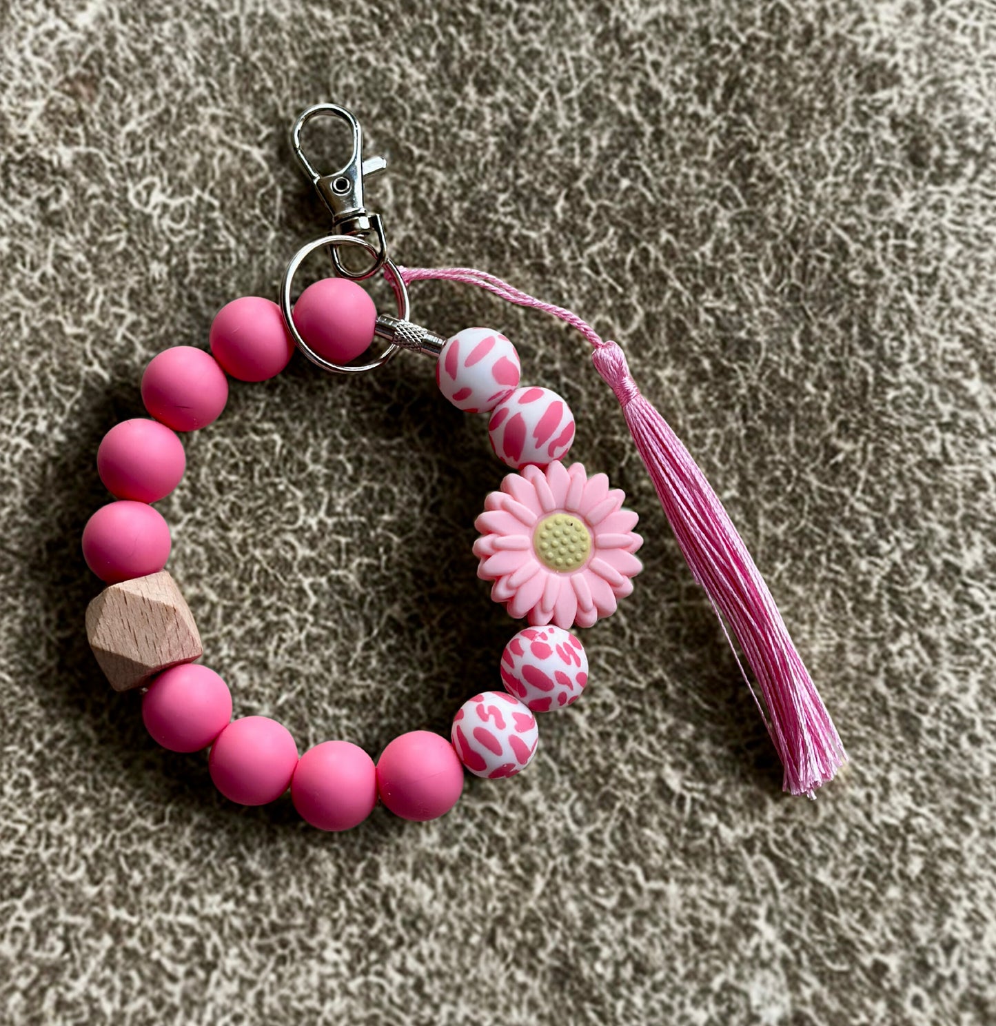 Silicone Beaded Keychain
