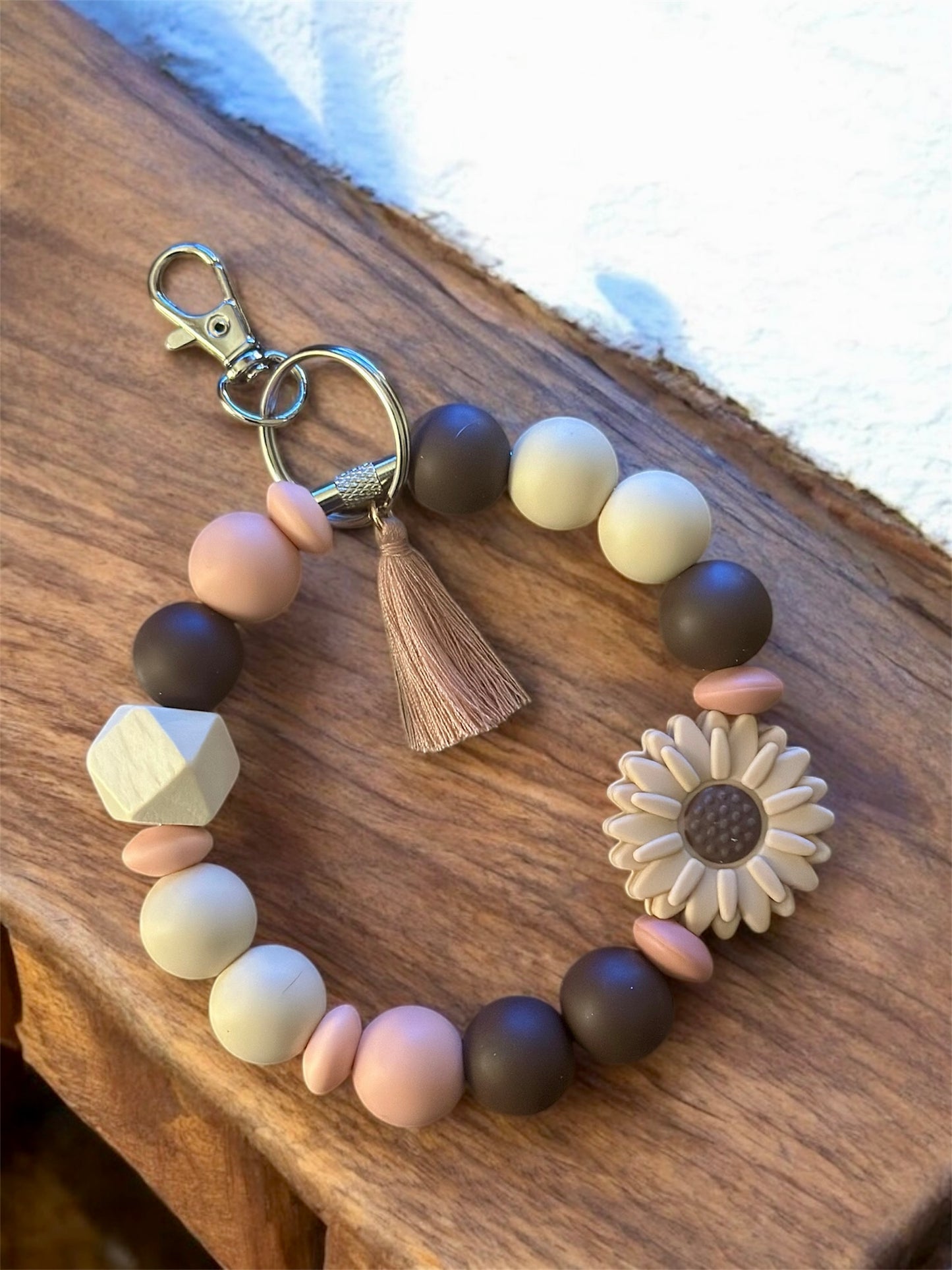 Silicone Beaded Keychain