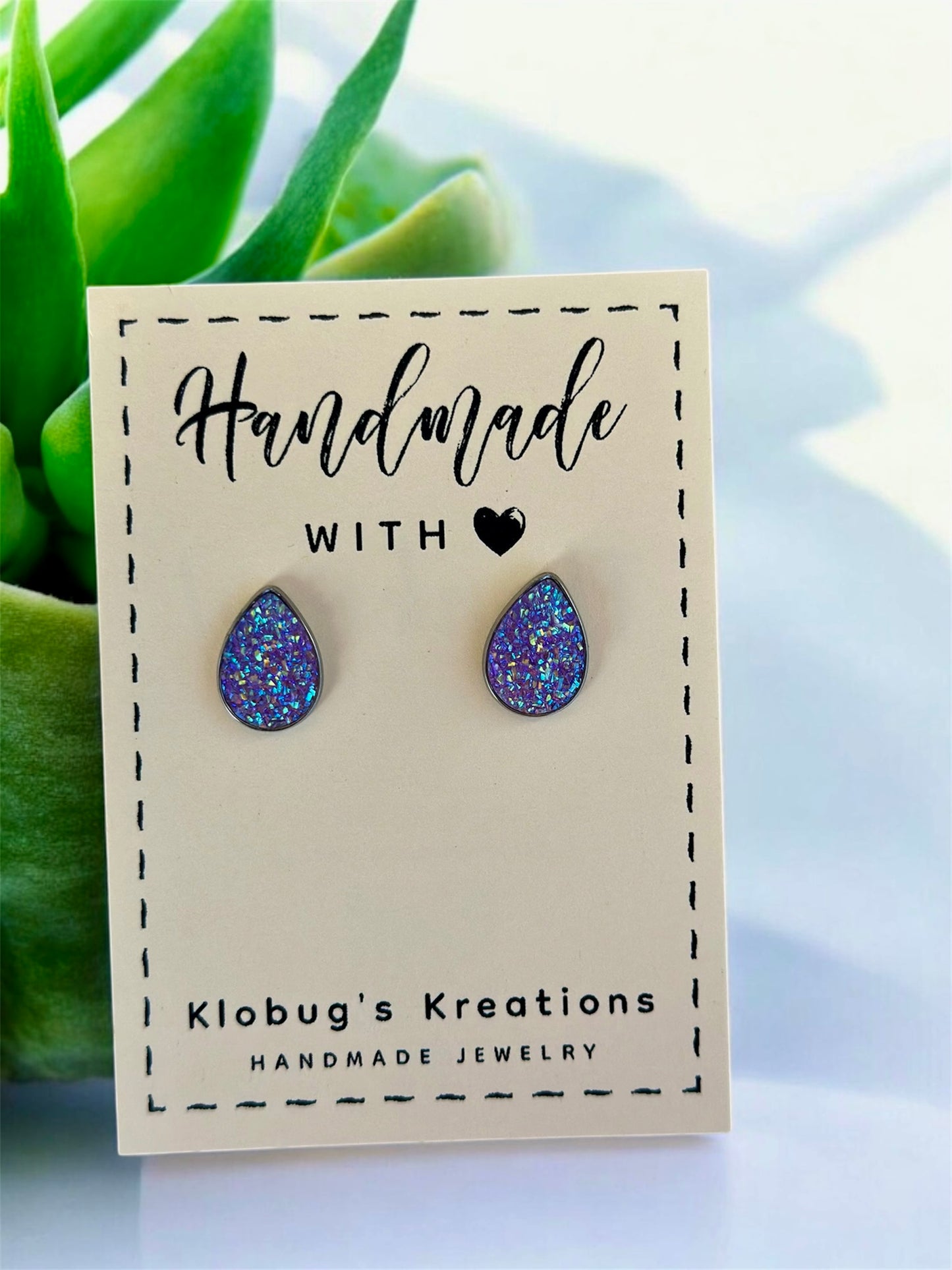 Druzy Bead Stud