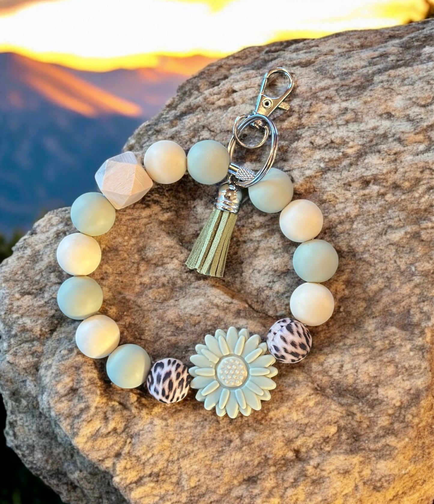 Silicone Beaded Keychain