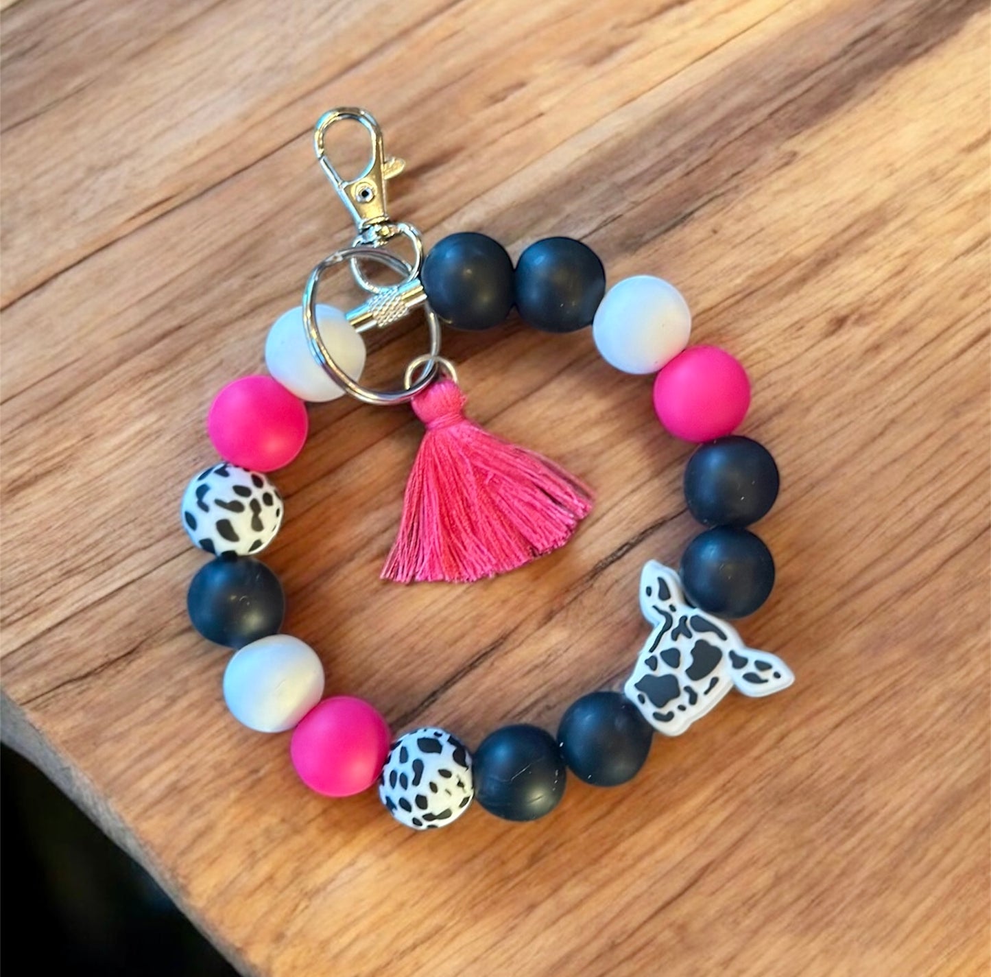 Silicone Beaded Keychain