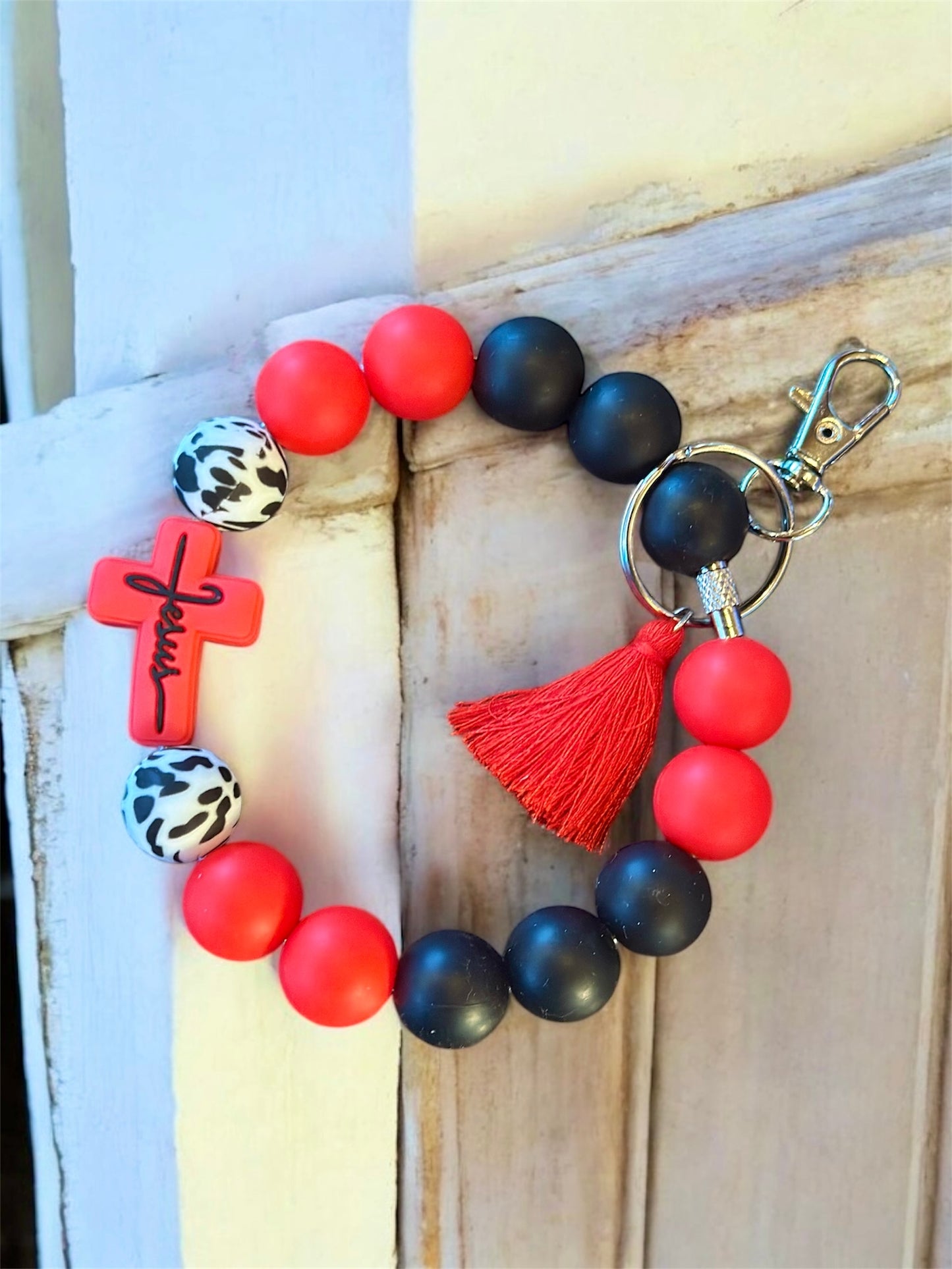 Silicone Beaded Keychain