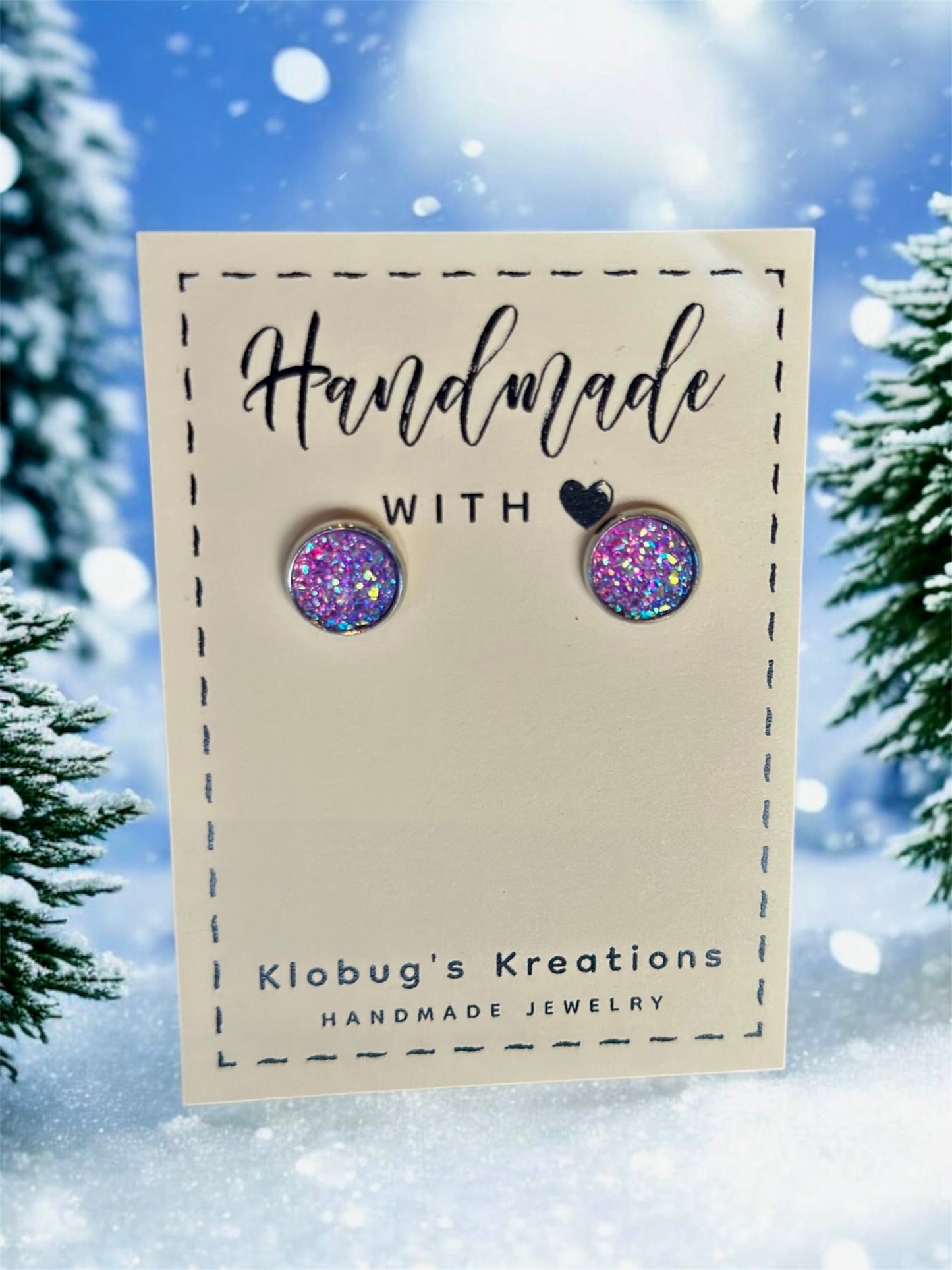 Druzy Bead Stud