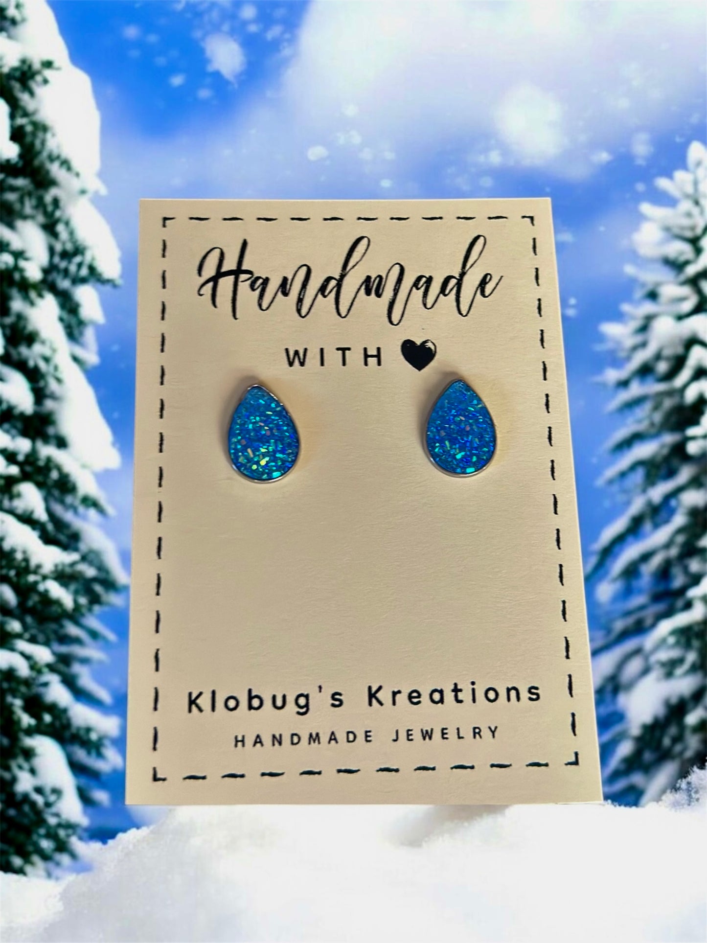 Druzy Bead Stud