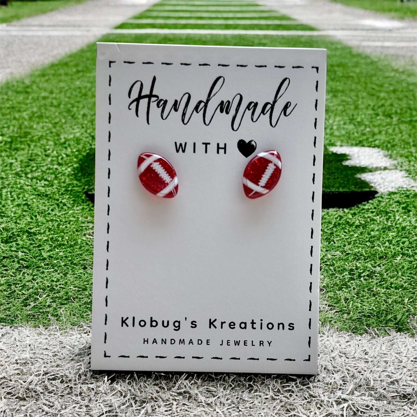 Football Stud Earrings