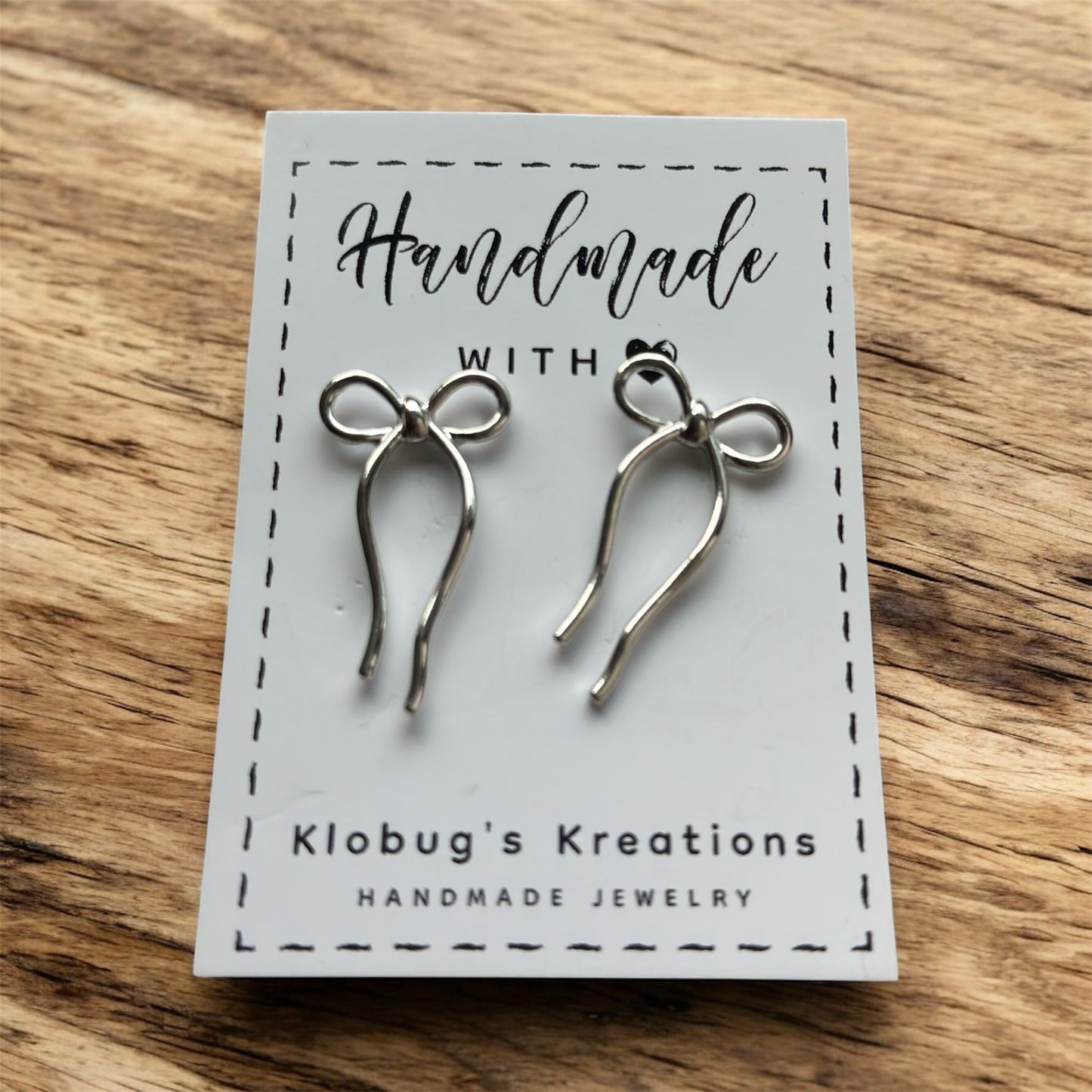 Silver Bow Studs
