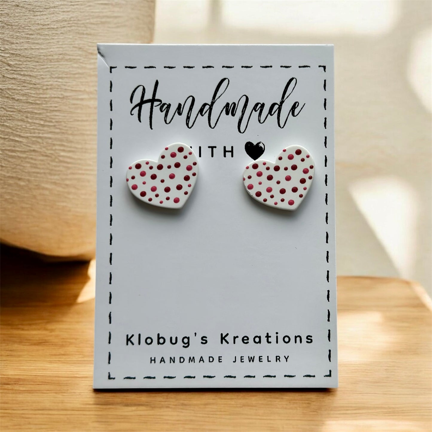 White Hearts with Speckles