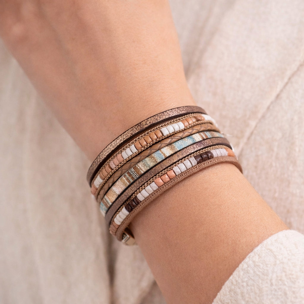 Wrap Bracelet with Magnetic Clasp (Neutral)