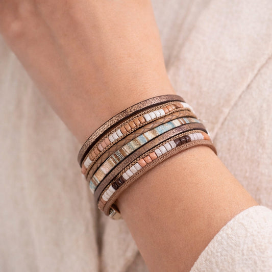Wrap Bracelet with Magnetic Clasp (Neutral)