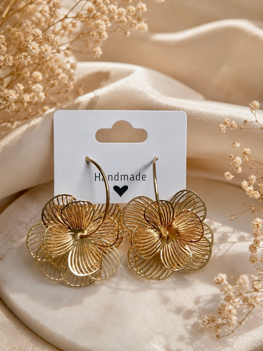 Gold Floral Hoop