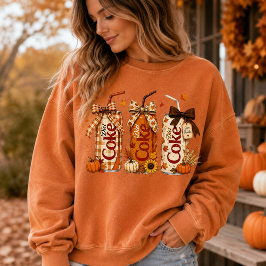 Fall Diet Coke Crewneck Sweatshirt (Comfort Colors)