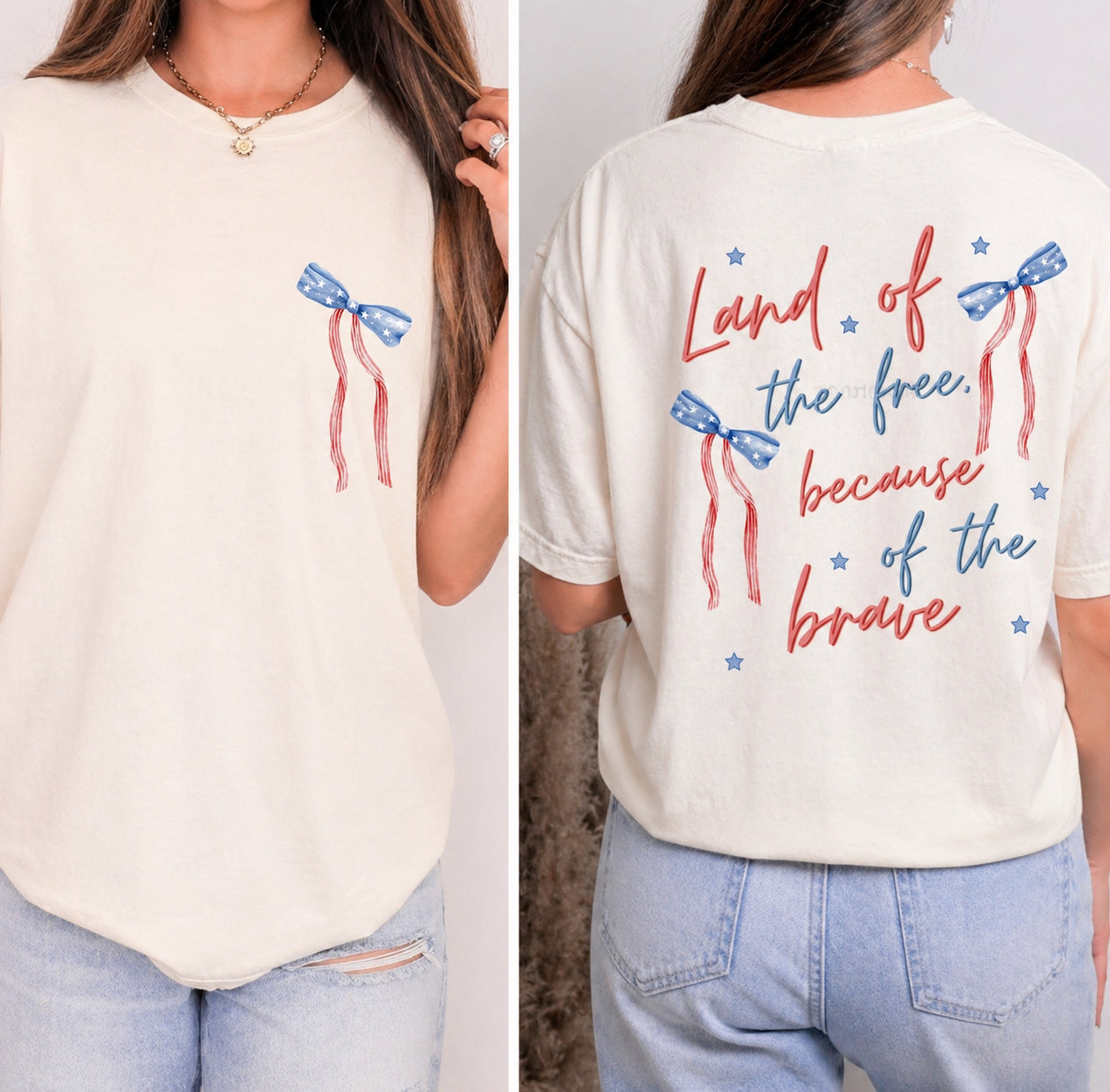 Land of the Free because of the Brave T-Shirt