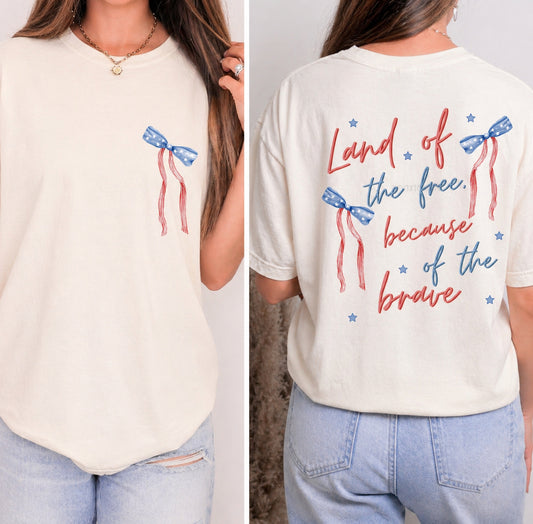 Land of the Free because of the Brave T-Shirt