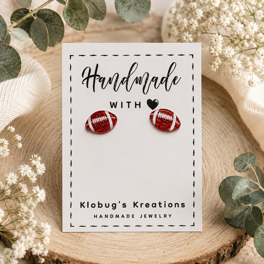 Football Stud Earrings
