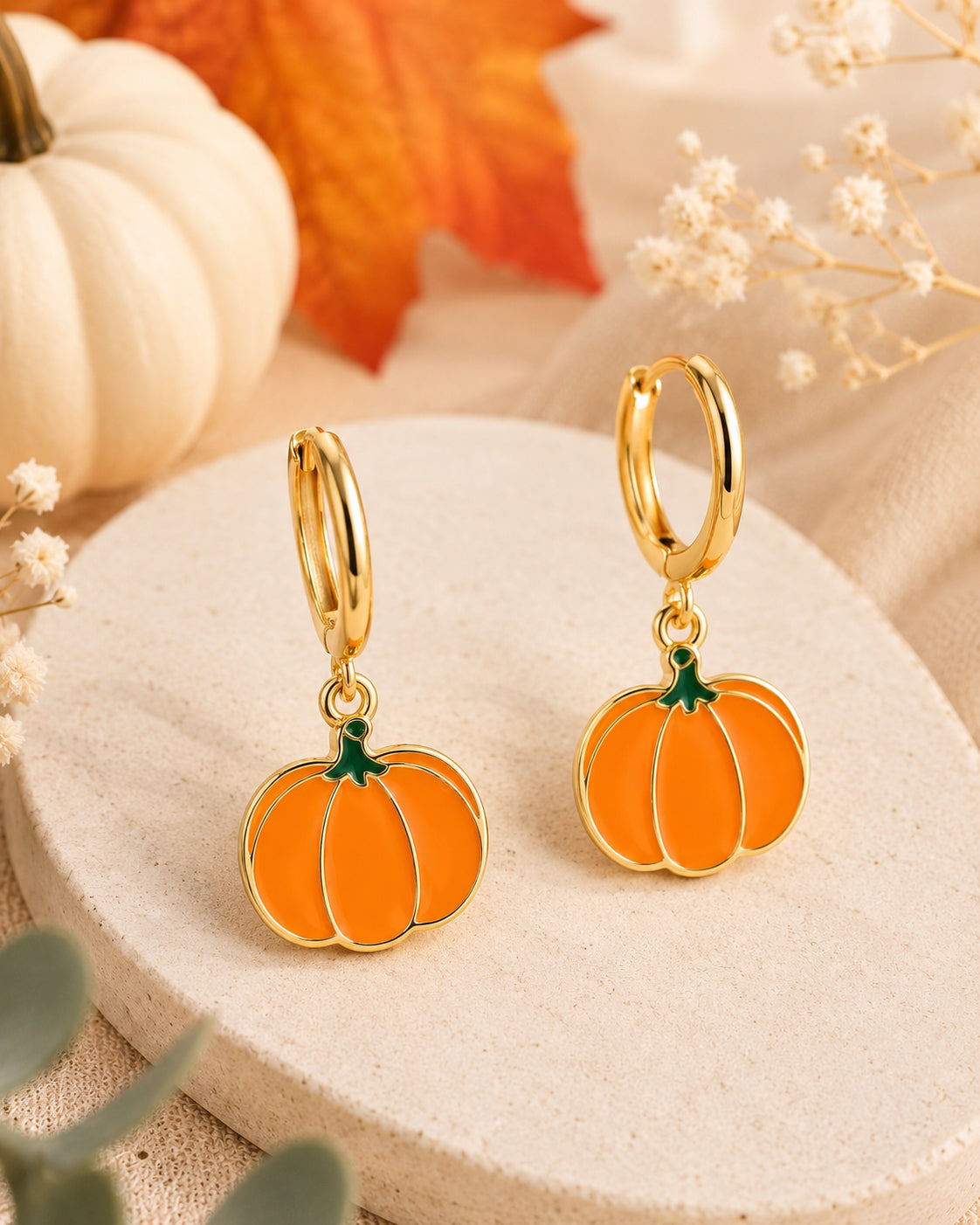 Golden Pumpkin Earrings