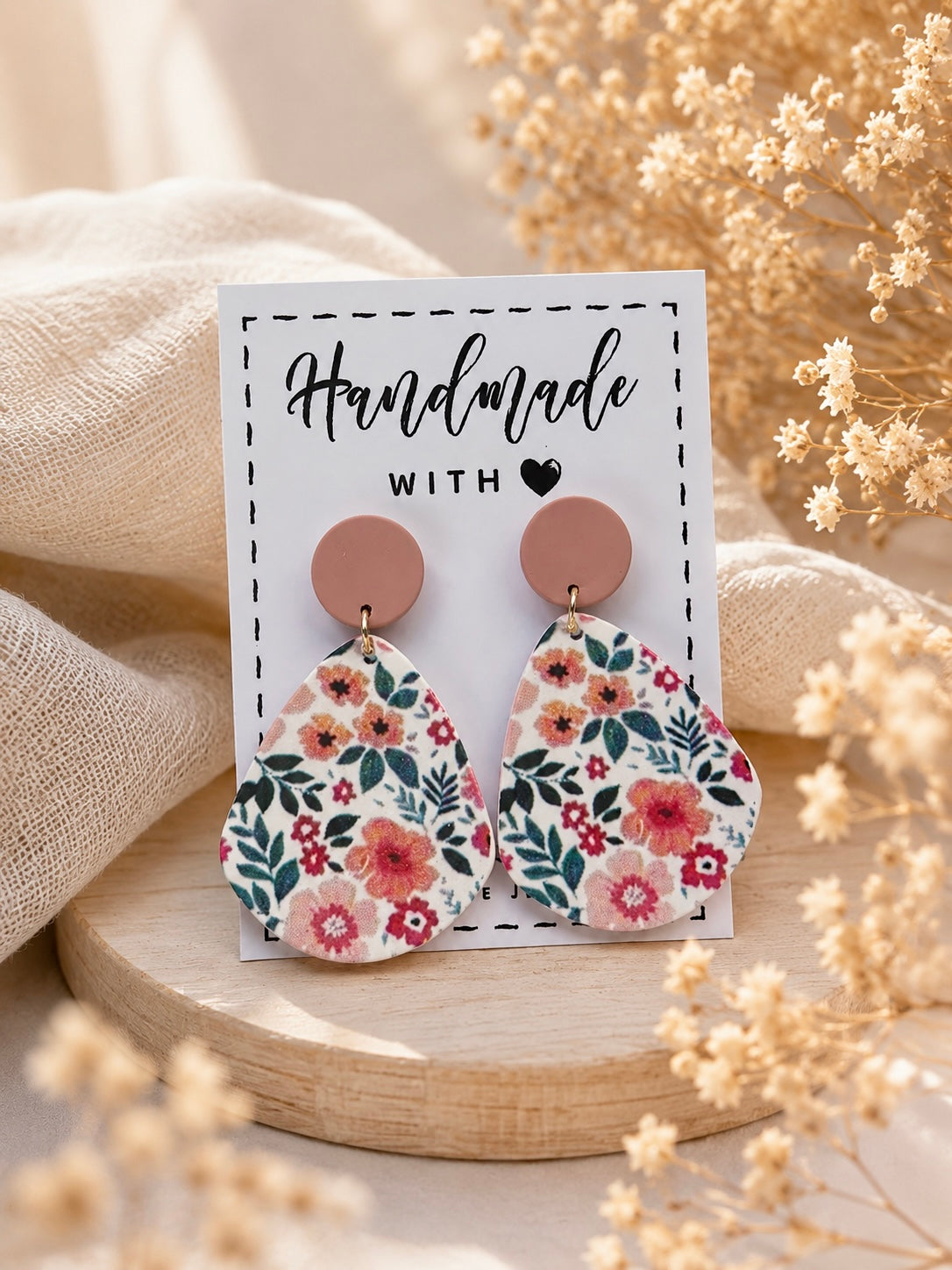 Netural Floral Earrings