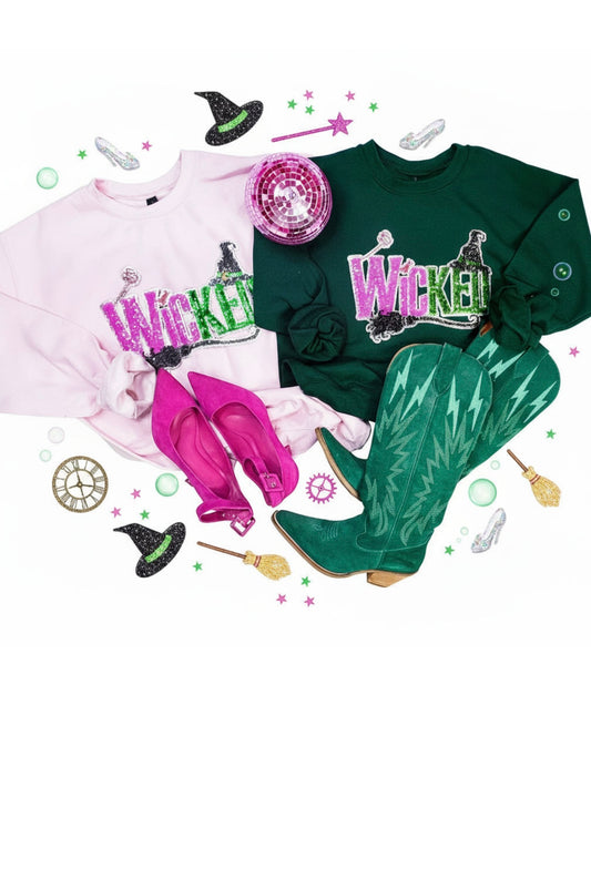 WICKED Sequins Sweatshirt or T-Shirt