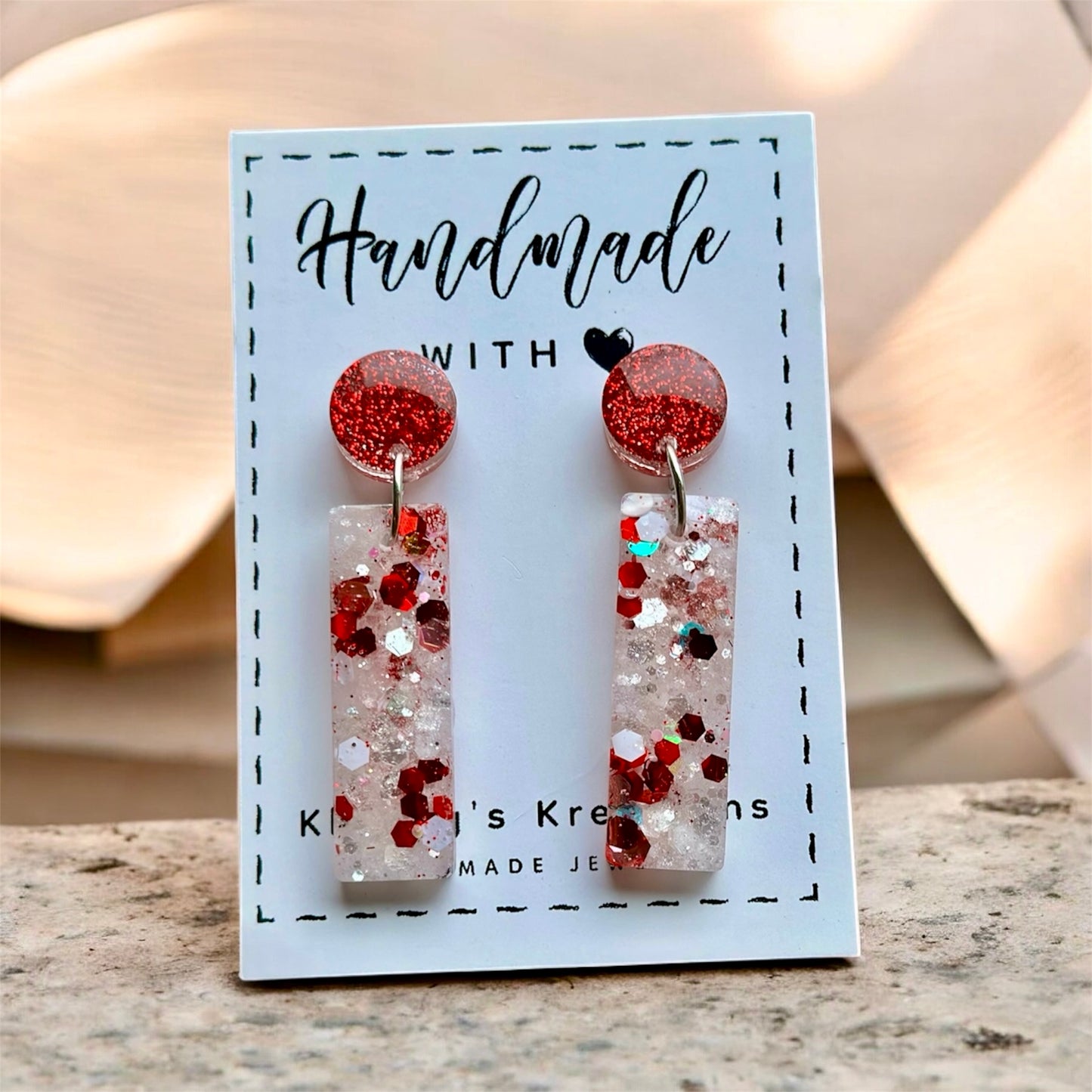 Red & White Sparkle