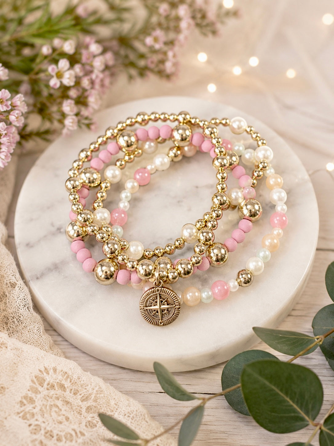 Guided Grace Stretchable Stackable Bracelet Set