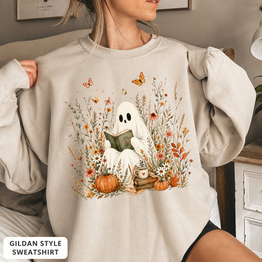 Wildflower Reading Ghost Sweatshirt