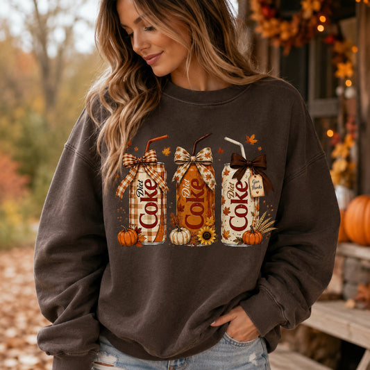 Fall Diet Coke Crewneck Sweatshirt (Comfort Colors)