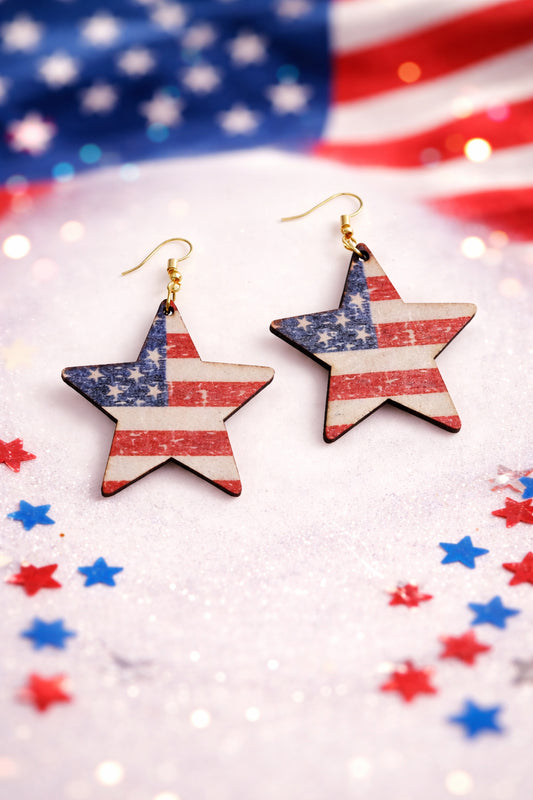 Patriotic Star Earrings