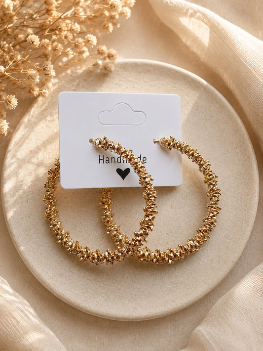 Gold Glitz Hoops