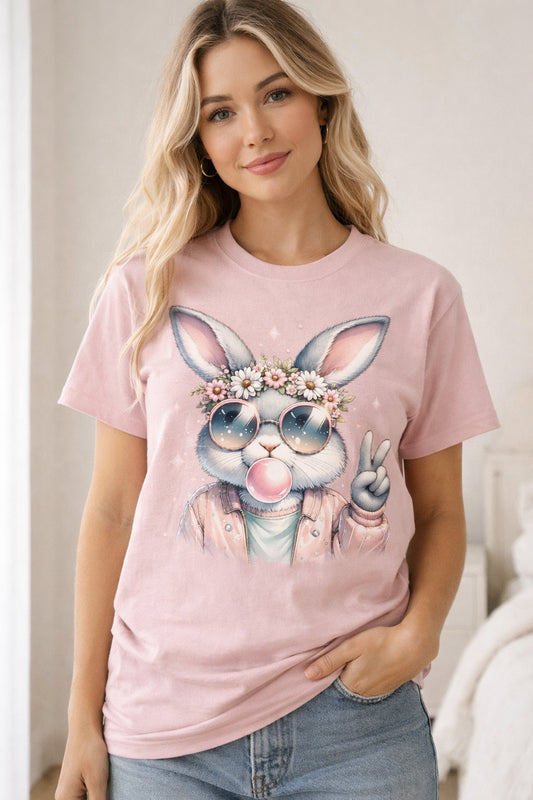 Easter Bunny Blowing Bubble T-Shirt