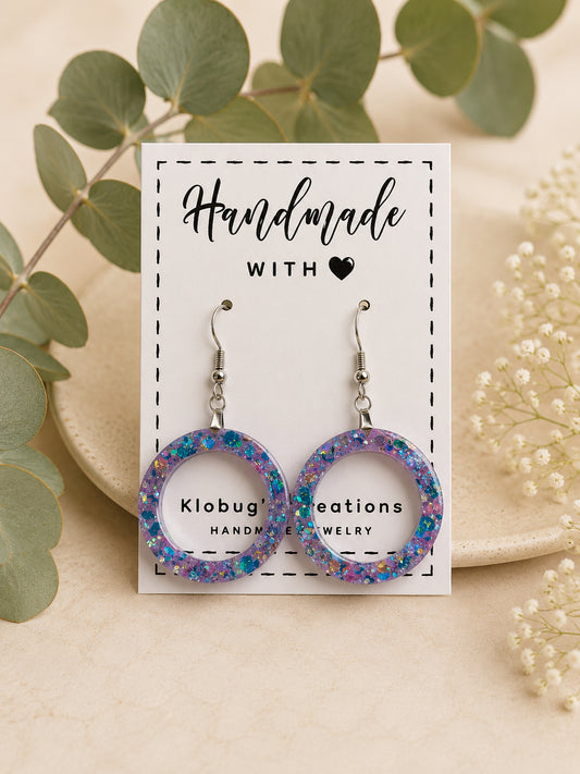 Amethyst Dream Hoops