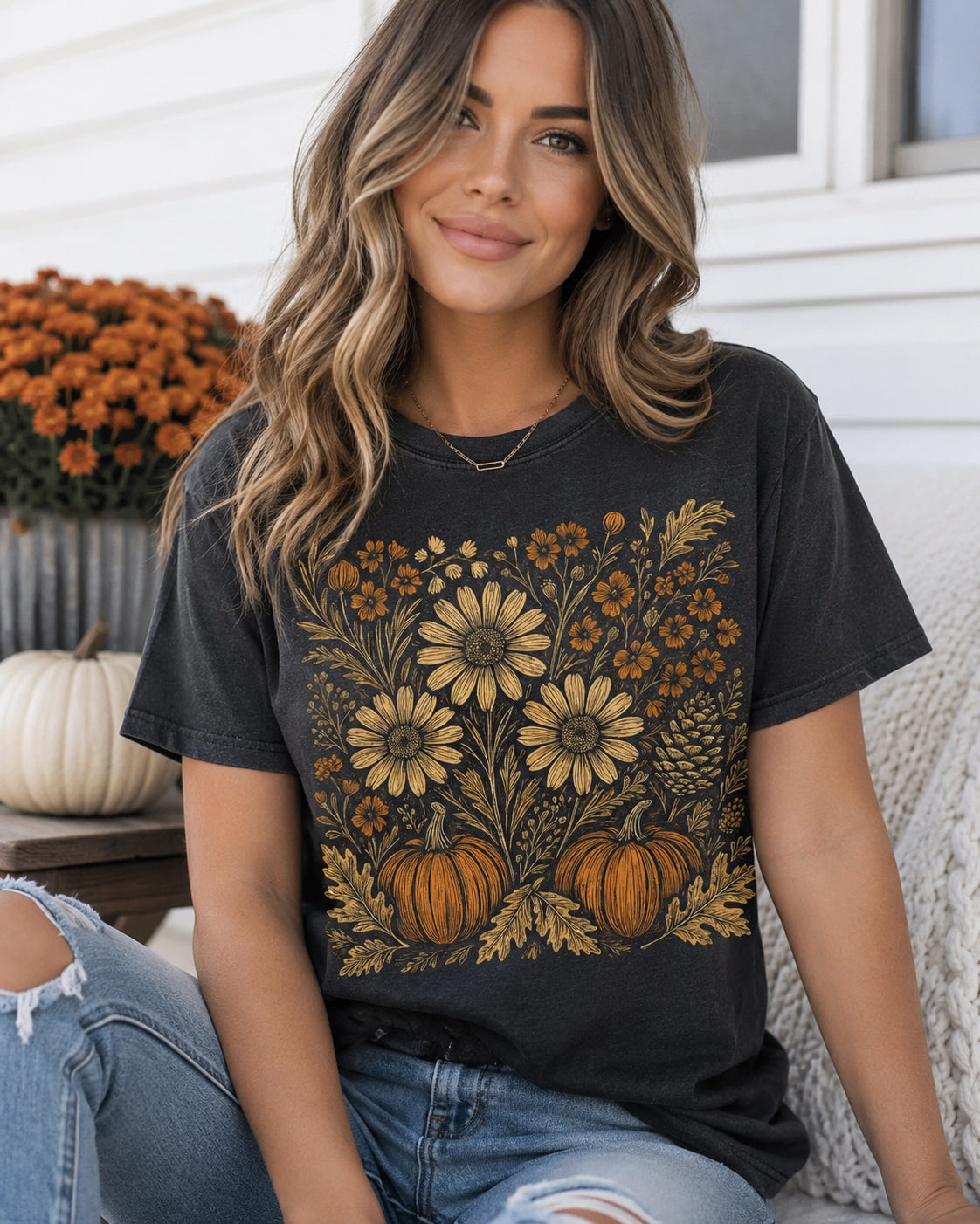Harvest Bloom Tee (In Color) (Comfort Colors)