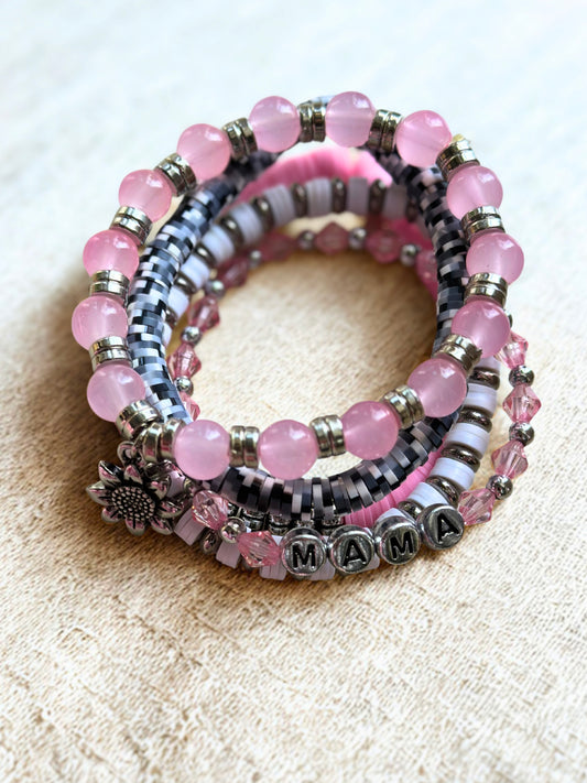 Pink MAMA Bracelet Set