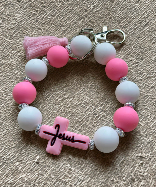 Silicone Beaded Keychain