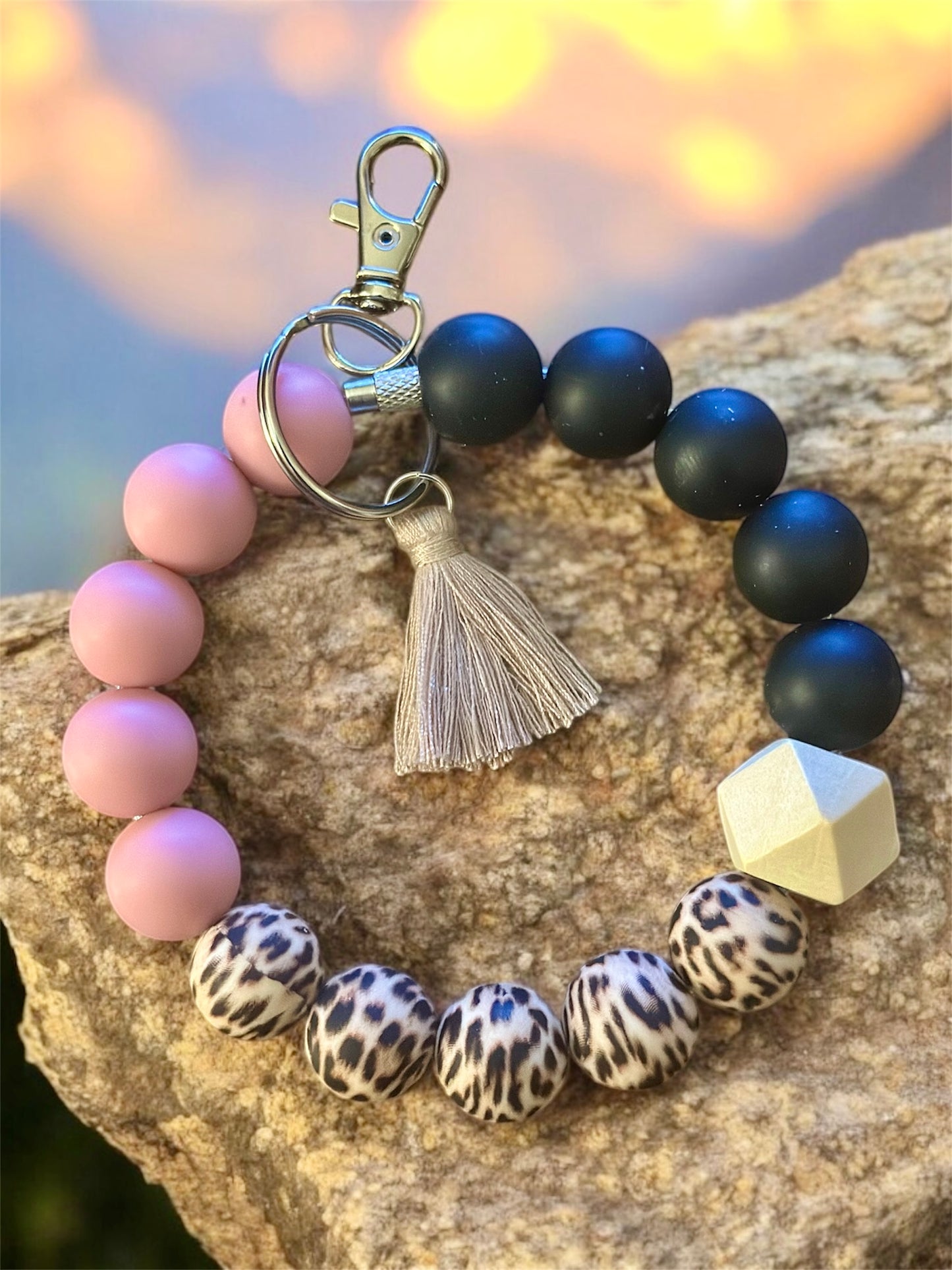 Silicone Beaded Keychain