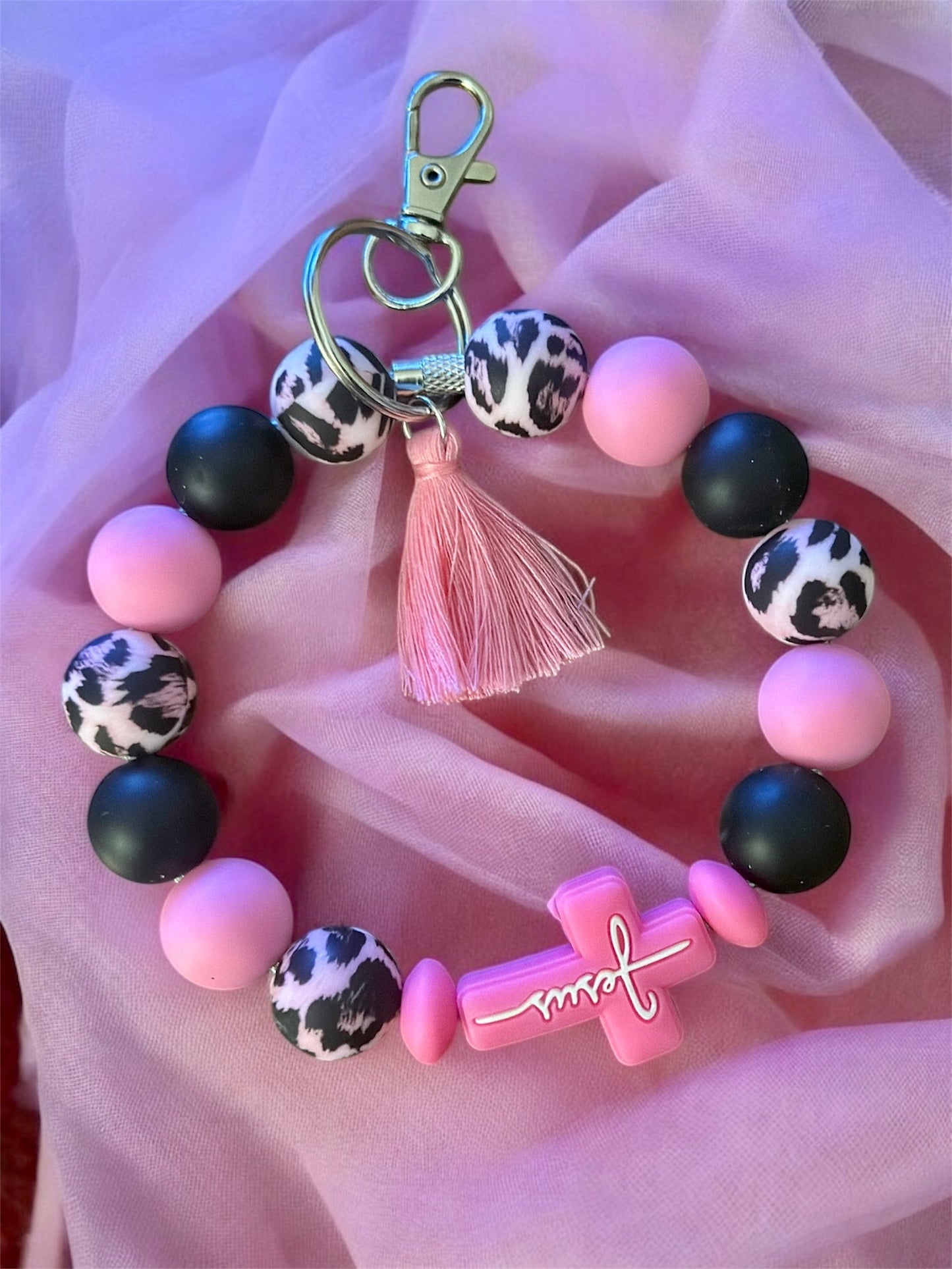 Silicone Beaded Keychain