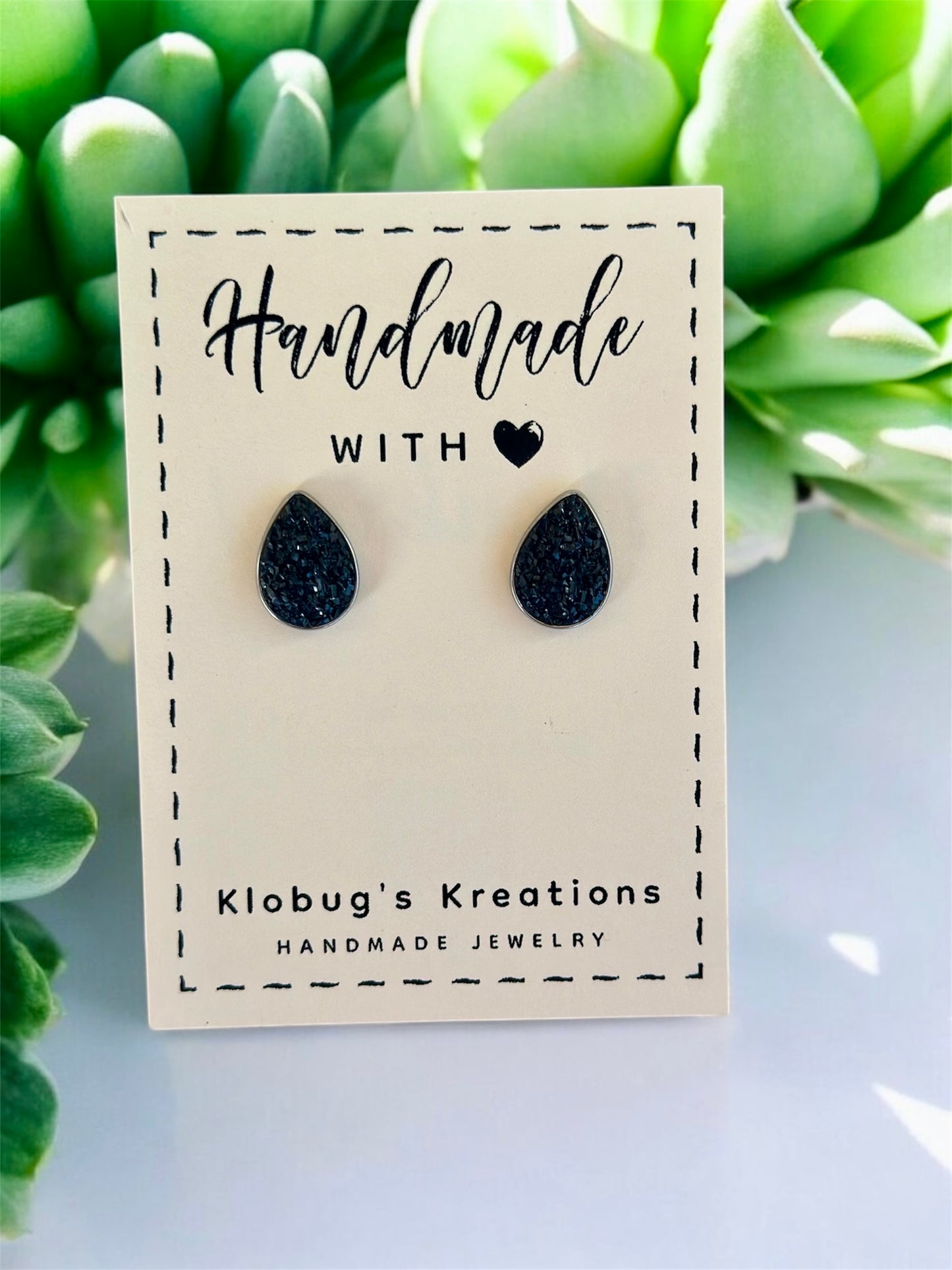 Druzy Bead Stud