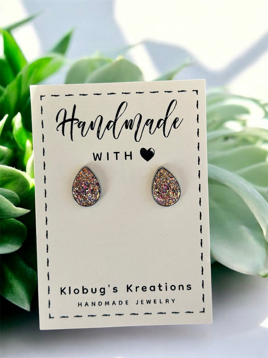 Druzy Bead Stud