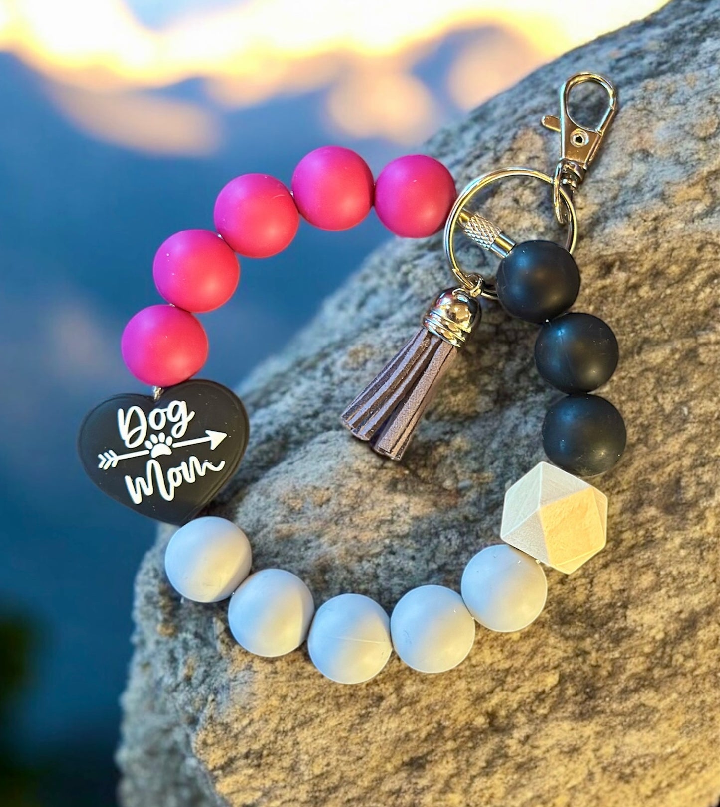 Silicone Beaded Keychain
