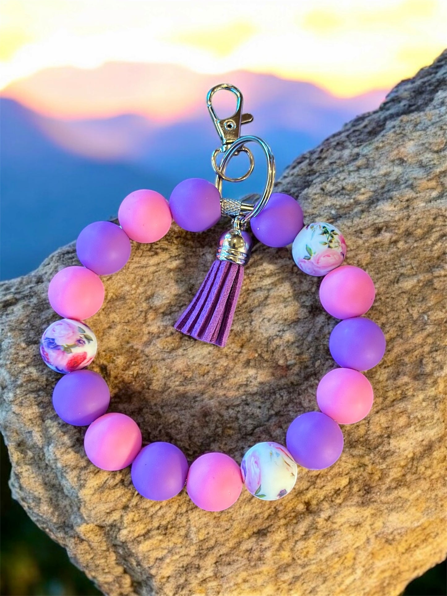 Silicone Beaded Keychain
