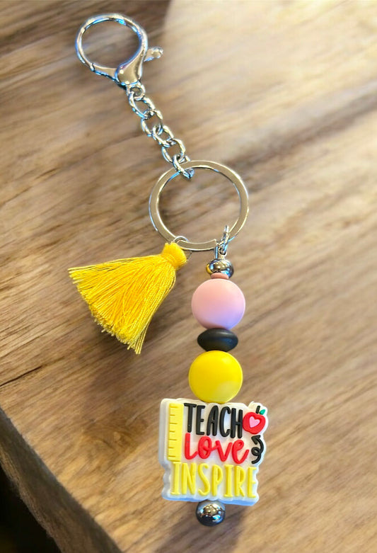 Silicone Beaded Keychain