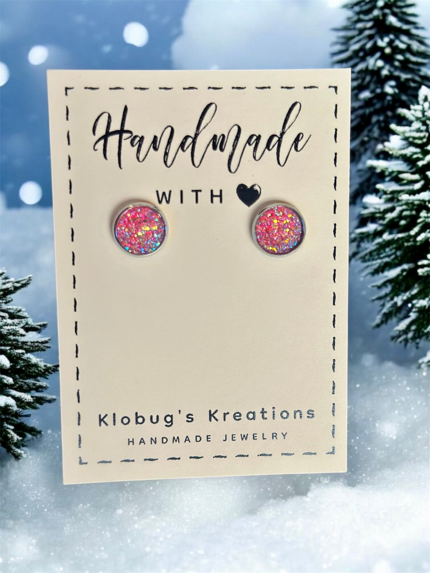 Druzy Bead Stud