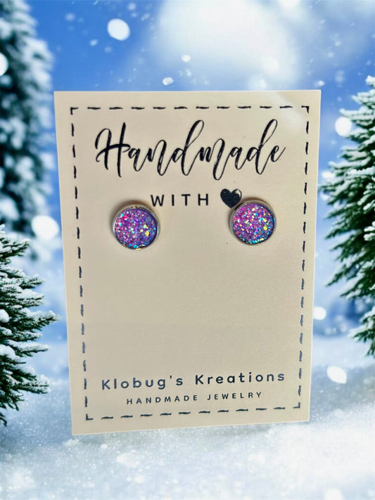 Druzy Bead Stud