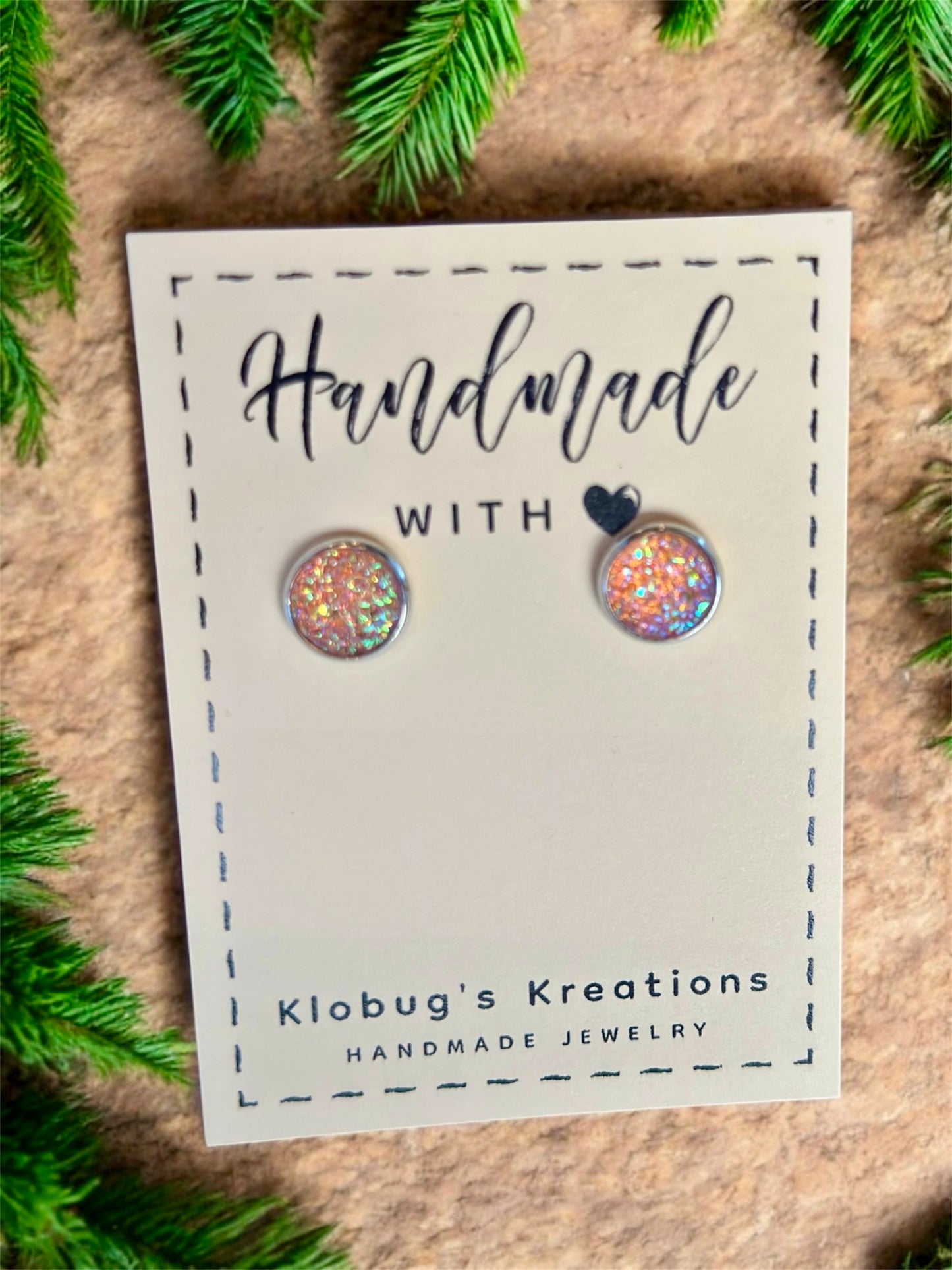Druzy Bead Stud