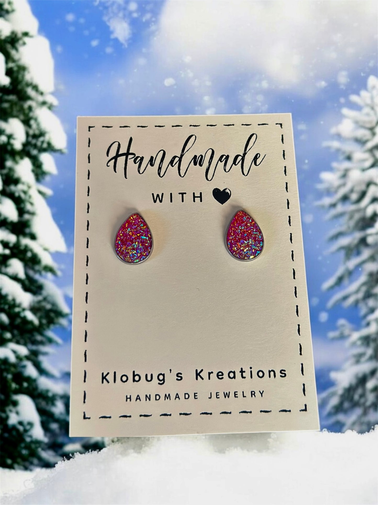 Druzy Bead Stud