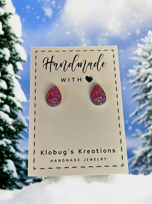 Druzy Bead Stud