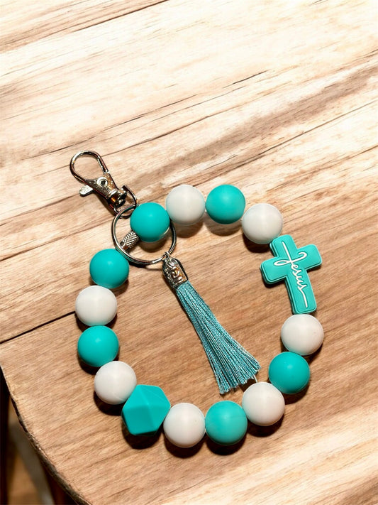 Silicone Beaded Keychain