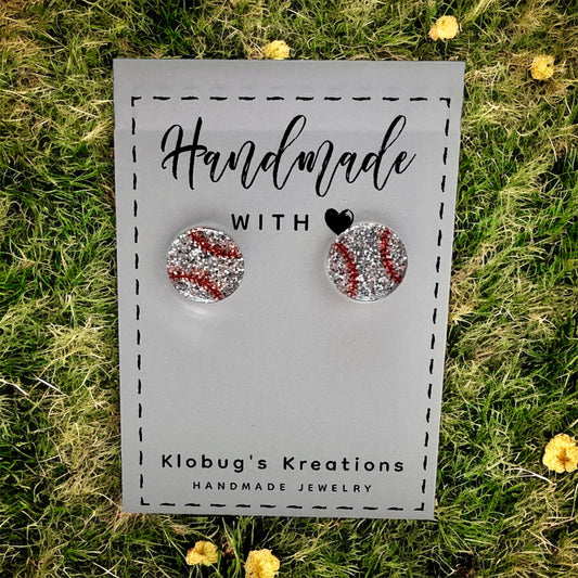 Baseball Stud Earrings