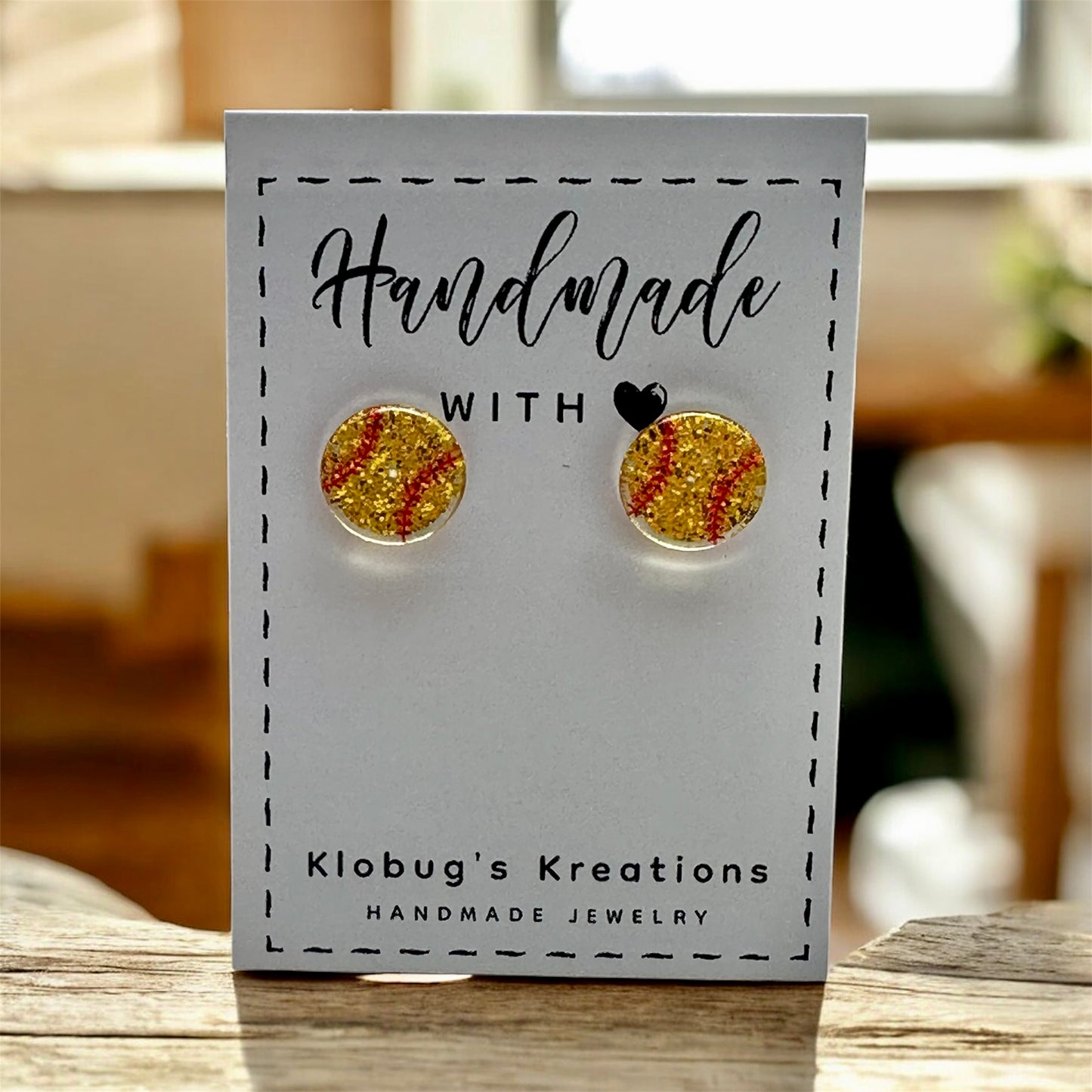 Softball Stud Earrings