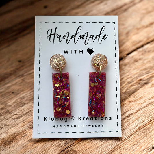 Pink Confetti Dangles